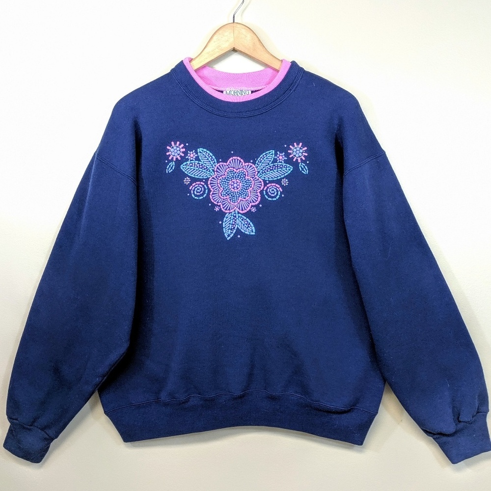 Vintage 90's Floral Granny Country Fleece